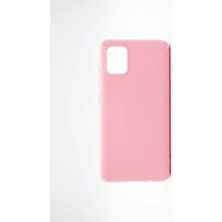 Camkapak Aksesuar Samsung Galaxy A 51 Pembe Silikon Kılıf Modeli