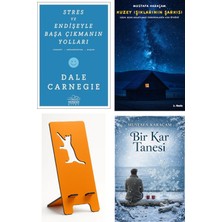 Nemesis Kitap Stres ve Endişeyle Başa Çıkmanın Yolları - Dale Carnegie + Kuzey Işıklarının Şarkısı + Telefon Tutucu + Bir Kar Tanesi