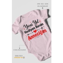 Morivo Kids Yeni Yıl Hediyen Benim Anneciğim Kısa Kollu Bebek Body %100 Pamuk