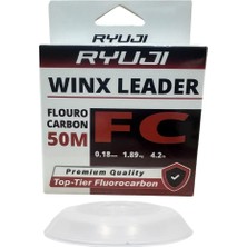 Ryuji Winx Fc 50MT 0.18MM %100 Fluorocarbon Leader Misina