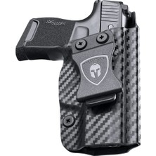 Warriorland Iwb Carbon Fiber P365 Xmacro Uyumlu Polymer Holster Sağ El , Siyah Tabanca Kılıfı