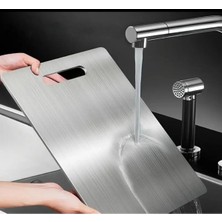 Grand Concept Store Metal Çelik Kesim Panosu - Çelik Mutfak Doğrama Tahtası 1 Adet (30*18)
