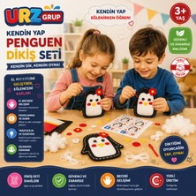 Urz Grup Çocuklar Için Kendin Yap Keçe Dikiş El Sanatları 3 Yaş ve Üzeri Çocuk Için Penguen Eğitici Oyuncak