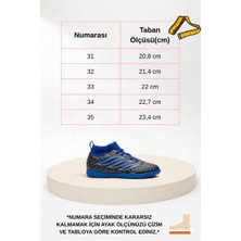 Nespa Çoraplı Erkek Halı Saha Kramponu - Kaymaz Tabanlı Bilekli Futbol Ayakkabısı