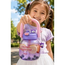 M&B Water Bottle Sevimli Figürlü Tonton Suluk - Vitamin / Içecek Matarası - Evde, Ofiste, Iş Yerinde Günlük Kullanım / Normal Veya Pipetli Kullanım