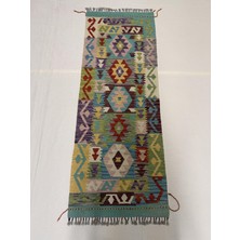 Afgan Halı El Dokuma Afgan Kilim Çift Taraf Kullanım Kök Boya Yolluk 65 x 179 cm