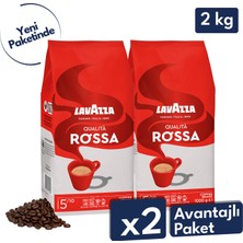 Lavazza Qualita Rossa Espresso Çekirdek Kahve 2'li Avantajlı Paket | 1 kg x 2 Paket