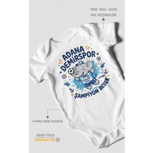 Morivo Kids Adana Demirspor Temalı Kısa Kollu Bebek Body %100 Pamuk