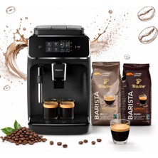 Philips (2 kg Kahve Hediyeli) Tam Otomatik Espresso Makinesi ve Çay Makinesi Avantajlı Set - Dokunmatik Kahve Kontrolü, Klasik Süt Köpürtücü, Çekirdekten Fincana Taze Kahve Keyfi