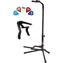 Lastvoice GTR-01C Gitar Standı Sehpası + Capo + Pena Paketi