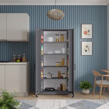 Hermobi Alis 2 Kapaklı Büyük Erzak/kiler Dolabı