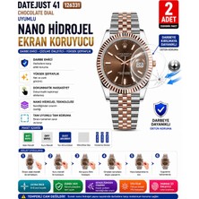 onlinekordon Rolex Datejust 41MM 126331 Chocolate Uyumlu Nano Hidrojel Ekran Koruyucu 2 Adet Darbe Emici Tpu Film