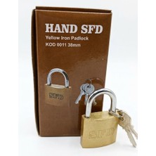 Hand Sfd 3 Anahtarlı 38MM Sarı Demir Asma Kilit