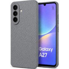 Coolacs Samsung Galaxy A27 Uyumlu Deri Dokulu Yumuşak Silikon Telefon Kılıfı Kapak