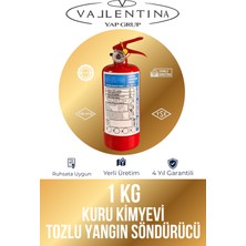 Vallentina 1 kg Yangın Söndürme Cihazı Tse-Hyb/ce Belgeli 4 Yıl Garantili(Tüvtürk Onaylı)