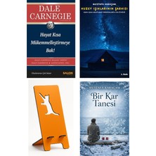 Nemesis Kitap Hayat Kısa Mükemmelleştirmeye Bak - Dale Carnegie + Kuzey Işıklarının Şarkısı + Telefon Tutucu + Bir Kar Tanesi