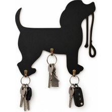 Marlith Home Anahtar Askısı Tasmalı Köpek Desenli 3 Kancalı