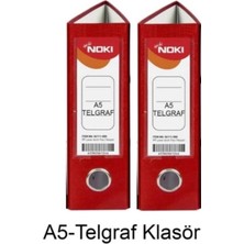 Noki Telgraf Klasör Genis A5 Kirmizi