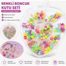 1000 Çeşit Hediye Dünyası Kalp Bölmeli Boncuk Seti | Takı Yapım Kiti | Renkli Boncuk, Ip ve Aksesuar Seti