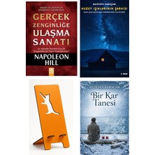 Altın Kitaplar Gerçek Zenginliğe Ulaşma Sanatı - Napoleon Hill + Kuzey Işıklarının Şarkısı + Telefon Tutucu + Bir Kar Tanesi