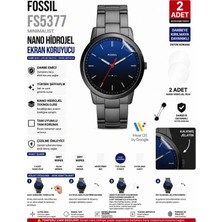 onlinekordon Fossil The Minimalist FS5377 Uyumlu Şeffaf Nano Hidrojel Ekran Koruyucu 2 Adet Güçlendirilmiş Darbe Emici Tpu Film
