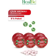 Healbe Şekersiz Şekerleme | 6 Adet, Çilek Aromalı, Vitamin ve Mineral Destekli