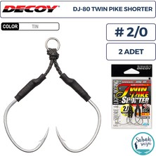 Decoy Dj-80 Twin Pike Shorter Çiftli Asist Iğnesi #2/0 (2 Adet)