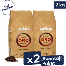 Lavazza Qualita Oro Espresso Çekirdek Kahve 2'li Avantajlı Paket | 1 kg x 2 Paket