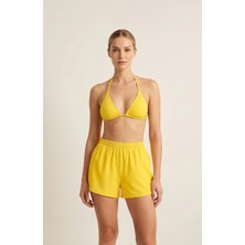 No 35 Concept Kadın Sarı Şortlu Belden ve Boyundan Bağlamalı Bikini Takımı – Modern, Konforlu ve Günlük Kombinlere Uygun