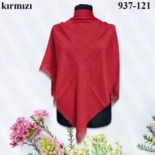 Soft İpek Soft Ipek Düz Renk Flamlı Pamuk Eşarp (Kırmızı) 937-121
