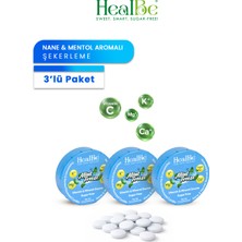 Healbe Şekersiz Şekerleme | 3 Adet , Nane & Mentol Aromalı, Sukralozlu Vitamin ve Mineral Destekli