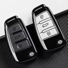 Keymatik Audi A1 A3 8p 81 A4 A5 B6 B7 B8 A6 A7 C5 C6 4f Q3 Q5 Q7 Sustlı Lüx Anahtar Koruma Kılıfı Gri / Beyaz
