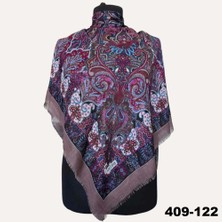 Soft İpek Soft Ipek Etnik Desenli Flamlı Kotton Eşarp 409-122