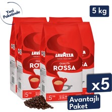 Lavazza Qualita Rossa Espresso Çekirdek Kahve 5'li Avantajlı Paket | 1 kg x 5 Paket