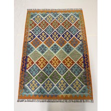 Afgan Halı El Dokuma Afgan Kilim Çift Taraf Kullanım Kök Boya 125 x 177 cm