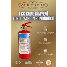 Vallentina 1 kg Yangın Söndürme Cihazı Tse-Hyb/ce Belgeli 4 Yıl Garantili(Tüvtürk Onaylı)