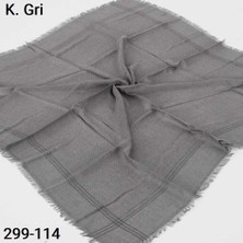Soft İpek Soft Ipek Sim Şeritli Balık Sırtı Pamuk Eşarp (K.gri) 299-114