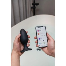 Erotist Ahududu'lu Kayganlaştırıcı ve Şarjlı, Telefon Kontrollü Anal Plug Seti