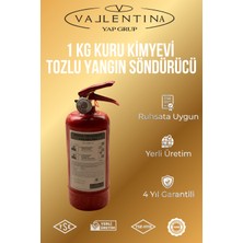 Vallentina 1 kg Yangın Söndürme Cihazı Tse-Hyb/ce Belgeli 4 Yıl Garantili(Tüvtürk Onaylı)