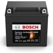 Bosch Fa 103 12N9-4B-1 Yb9-B 12 V 9 Amper 100 A Dik Akü