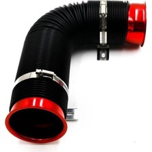 Koto 76MM Kıvrılabilir Akordion Hava Filtre Borusu Kırmızı