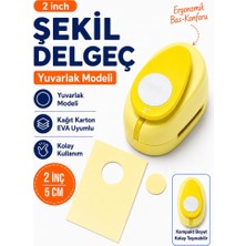 Ofisinn Şekilli Mega Boy Delgeç/şekilgeç 5 cm Yuvarlak Sarı