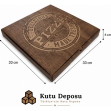 Kutu Deposu 33X33X4 cm Pizza Kutusu (100 Adet)