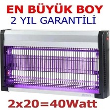 Byanes 40 Watt Mor Işıklı Yeni Nesil Sinek Öldürücü 2X20W Sivrisinek Yokedici Tavana Asılan 2 Lambalı