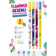 Artlantis Flamingo Kurşun Kalem 4 Adet Fatih Yuvarlak Gövdeli Siyah Kurşun Kalem 2b Yumuşak Yazım Kolay Tutuş Kaliteli Okul Sınıf