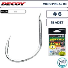 Decoy As-08 Micro Pike Super Light Jigging Asist Iğne Tın #6 (18 Adet)
