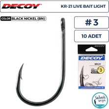 Decoy Kr-21 Live Bait Light Delikli Olta Iğnesi Bn #3 (10 Adet)
