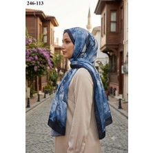 Sharell Soft Pamuk Şal (Lacivert Serisi) 246-113