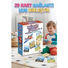 Farbu Oyuncak Bağlantı Kurma Link Up Eğitici Oyun Kartları - 29 Parça Zeka ve Mantık  Eğitici Kutu Oyunu