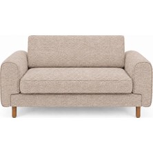 Rolivs Mokka Ikili Koltuk 120 cm Oturumlu 160 cm Doğal Doku Hazel Modüler Aletsiz Kurulum